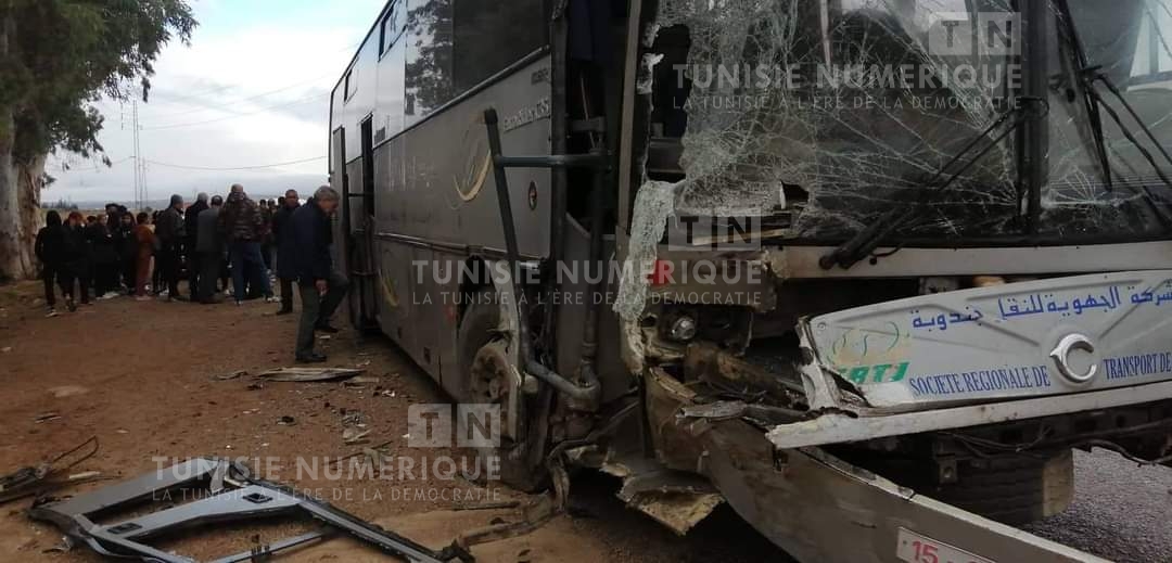 Tunisie – Jendouba : Trois blessés dans un accident entre un bus scolaire et un véhicule de transport rural