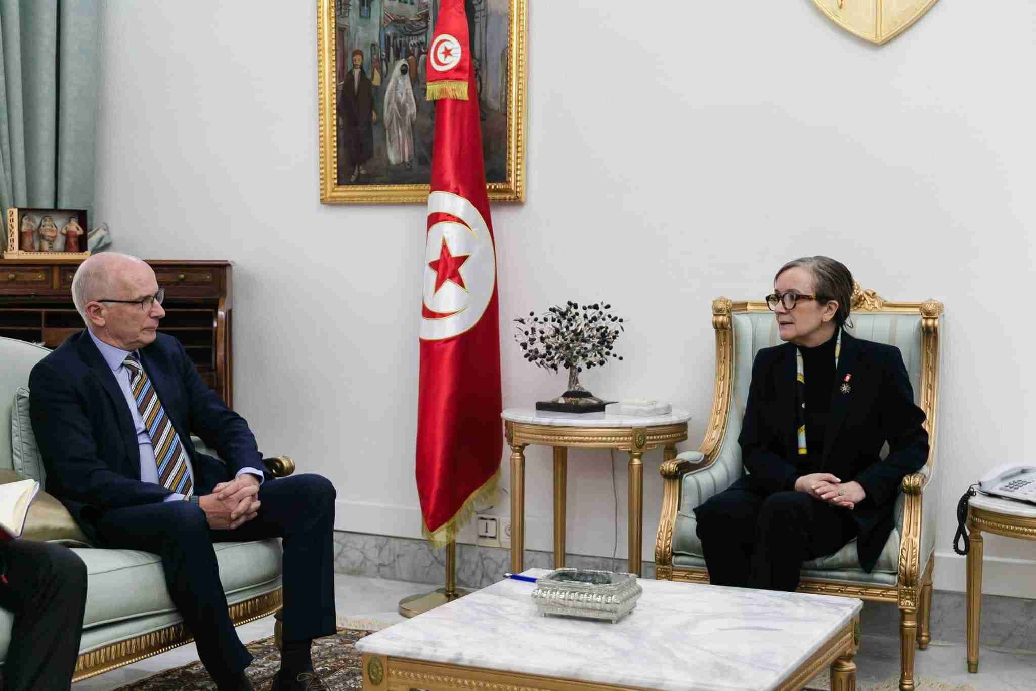 Les projets en cours entre la Tunisie et l’UE objet d’une réunion entre Bouden et Marcus Cornaro