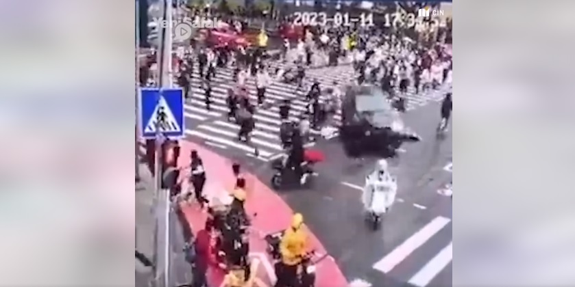 Chine : Video impressionnante : Un chauffard fonce dans la foule et tue et blesse plusieurs passants