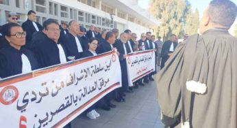 Mouvement protestataire des avocats à Kasserine [Vidéo]
