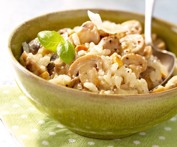 Recette : Riz au poulet et champignons