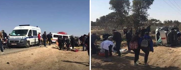 Tunisie – Sfax : Deux morts et onze blessés dans un grave accident de la route à Mahres