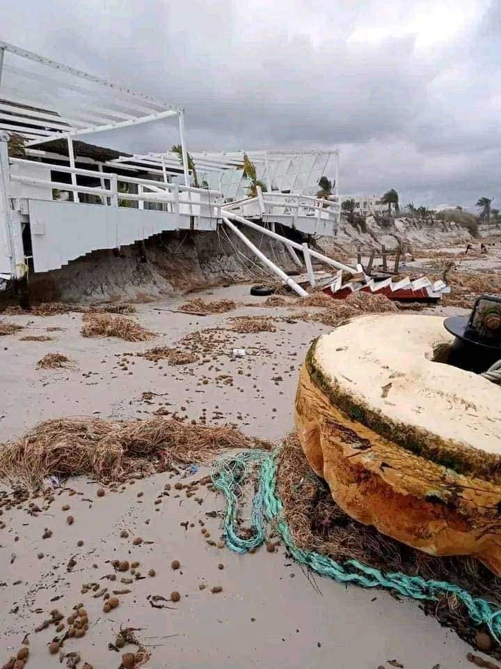 Mahdia: Effondrement d’une partie de la corniche de la zone touristique (Photos)