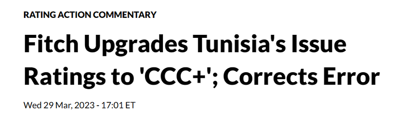 Fitch ajuste la notation tunisienne qui passe à « CCC+ ». Mais, après quoi ?