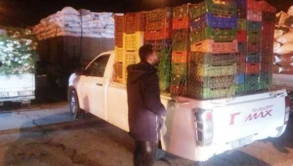 Tunisie – Saisie de trois camions chargés de 10 tonnes de fruits et légumes destinés aux réseaux parallèles