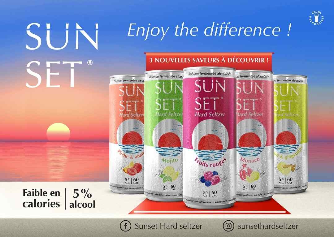 SONOBRA Group lance en Tunisie une boisson inédite sous la marque SUNSET®  HARD SELTZER