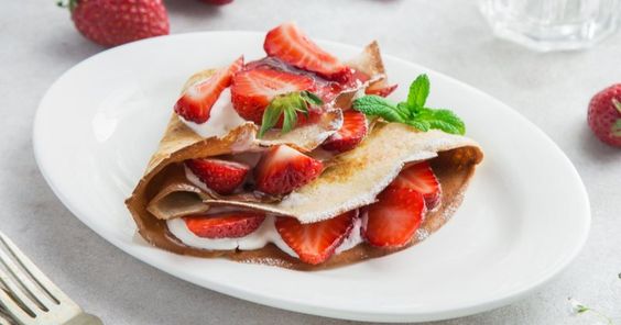 Recette Crêpes au tartare de fraises