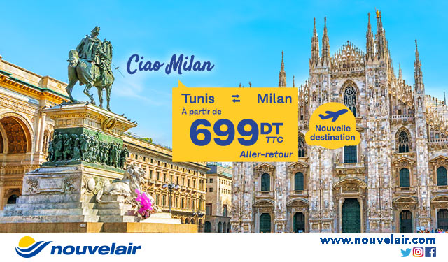 Nouvelair lance un nouveau vol reliant Tunis à Milan