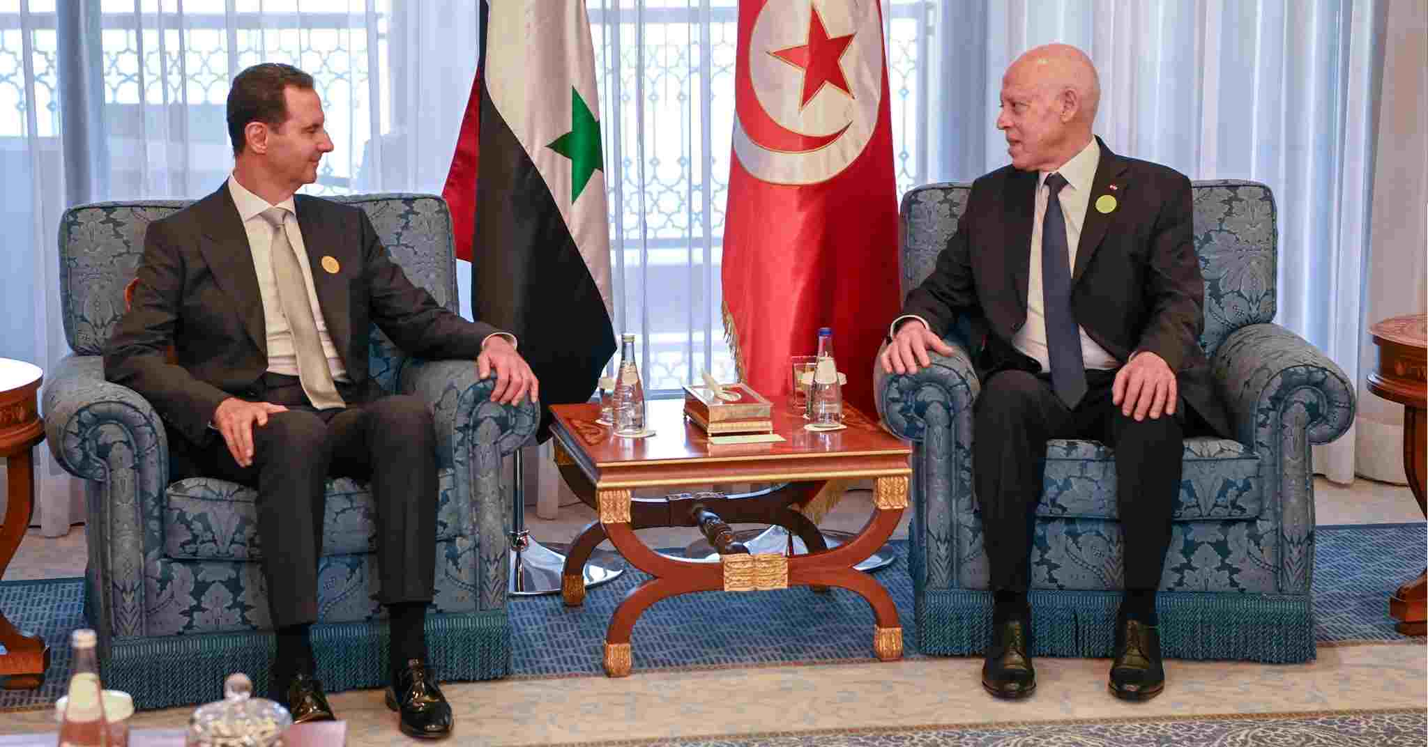 Tunisie – Saïed s’entretient avec son homologue syrien Bachar Al Assad