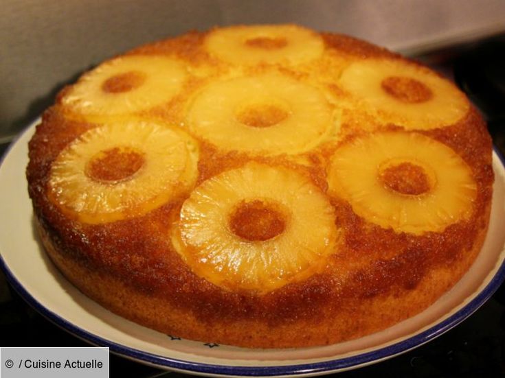 Recette Gâteau caramélisé renversé à l’ananas