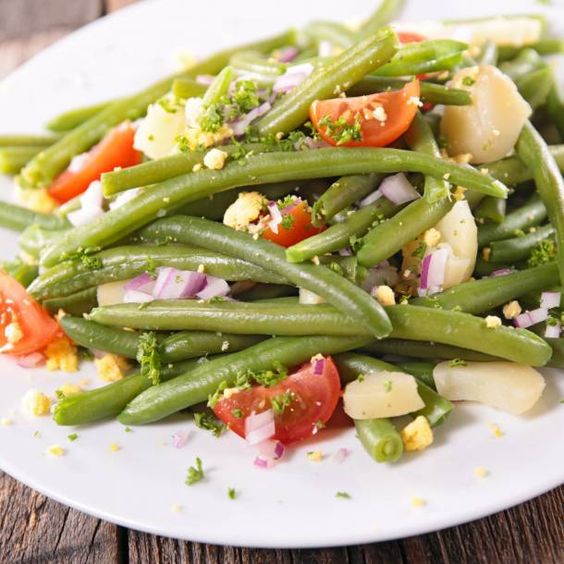Recette Salade express haricots verts, pommes de terre et tomate