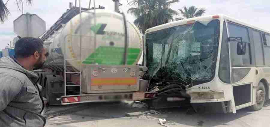 Tunisie – La Manouba : 16 blessés dans un accident entre un bus et un poids lourd