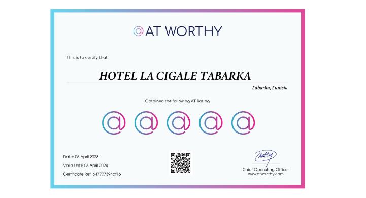 Le concept du Mérite Digital dans le secteur du tourisme en Tunisie : Une première mondiale pour l’hôtel La Cigale Tabarka