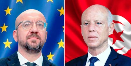 Tunisie – La migration clandestine et le FMI au centre d’un entretien entre Saïed et le président du conseil de l’Europe