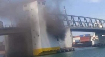 Un feu se déclare au Pont mobile de Bizerte