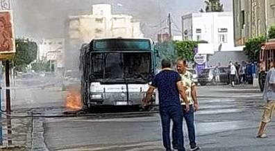Tunisie – Sfax : Un bus prend feu