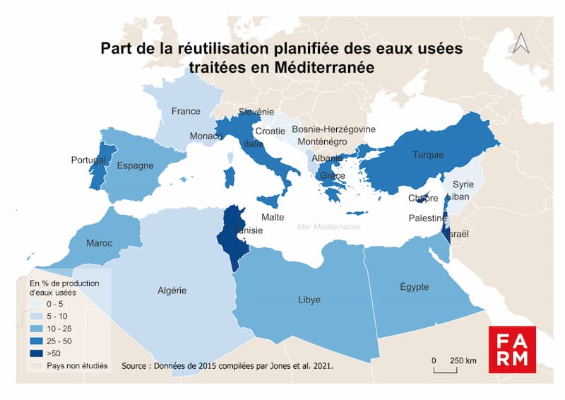 En Méditerranée, la Tunisie est l’un des pionniers de la réutilisation des eaux usées, selon une analyse