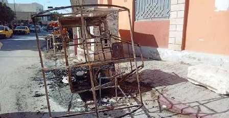 Tunisie – El Hamma : Des individus ont incendié deux voitures et deux kiosques