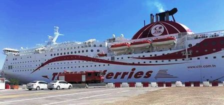 Tunisie – Départ de la dernière navette du Ferry Carthage du port de Zarzis pour cet été