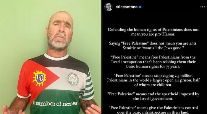 Éric Cantona sur Instagram: Dire “Libérez la Palestine” ne signifie pas être antisémite