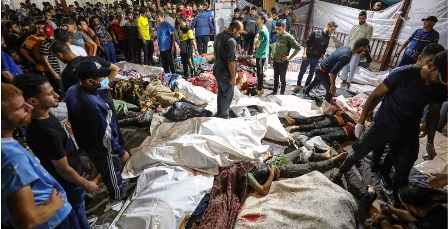 Gaza : L’escalade dans l’horreur : 500 martyrs dans le bombardement d’un hôpital