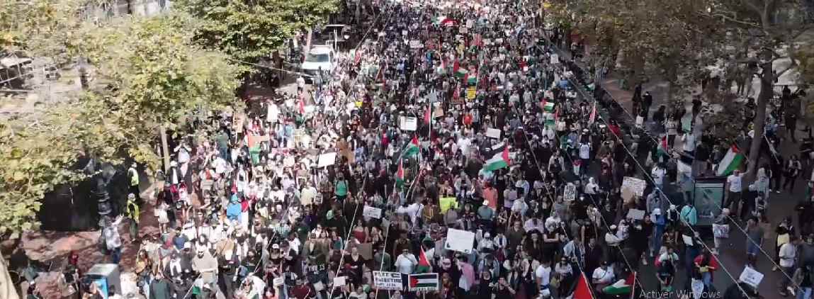 San Francisco en solidarité avec Gaza : des milliers de manifestants dénoncent les bombardements israéliens