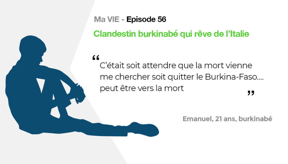 Ma vie: Clandestin burkinabé qui rêve de l'Italie - Tunisie