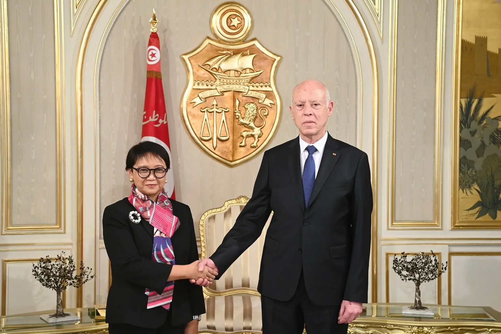 Kais Saïed reçoit la ministre des Affaires étrangères d’Indonésie