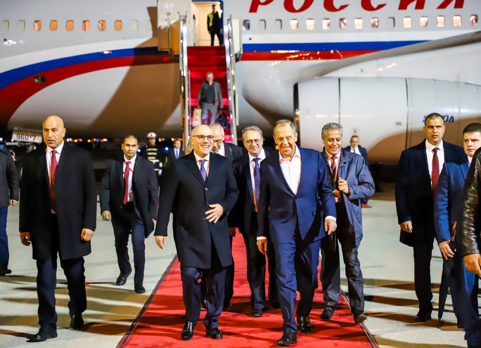 Arrivée du ministre des affaires étrangères Russe Sergei Lavrov en Tunisie