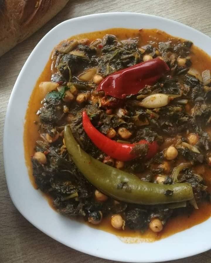 Recette : Market khodhra( ragoût aux blettes, épinards et persil)