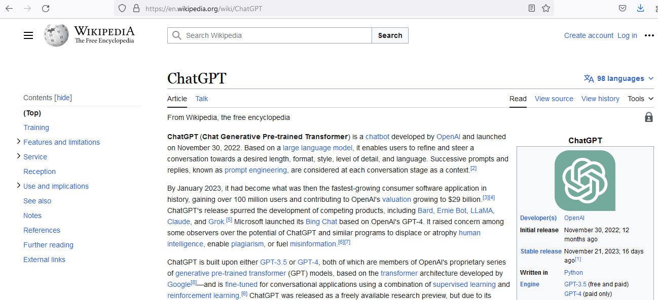 Le sujet les plus recherché sur Wikipédia (en anglais) en 2023 