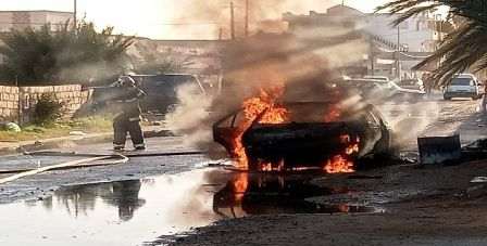 Tunisie – Ben Guerdene : Une voiture de contrebande d’essence prend feu