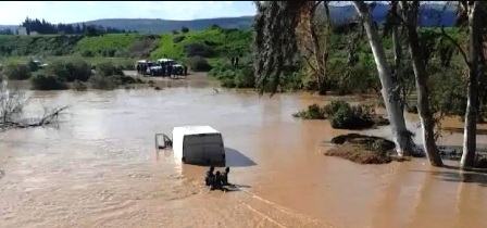 Tunisie – Jendouba : Inondations et route coupée à Oued Mliz