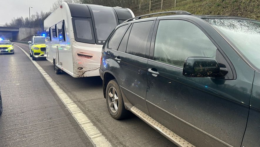 Course poursuite insolite : un enfant de 11 ans au volant d’une BMW et d’une caravane volée arrêté sur l’autoroute