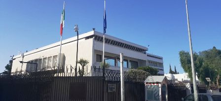 Tunisie – Protestations devant l’ambassade d’Italie en marge de la visite de Meloni