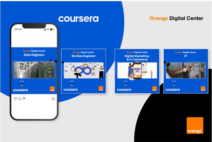 Orange Digital Center et Coursera s’associent pour offrir des formations certifiantes gratuites sur les nouveaux métiers du numérique