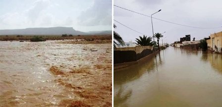 Tunisie – Tataouine : Plusieurs routes coupées suites aux dernières précipitations
