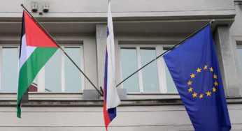 La Slovénie hisse le drapeau de la Palestine aux côtés de son propre drapeau