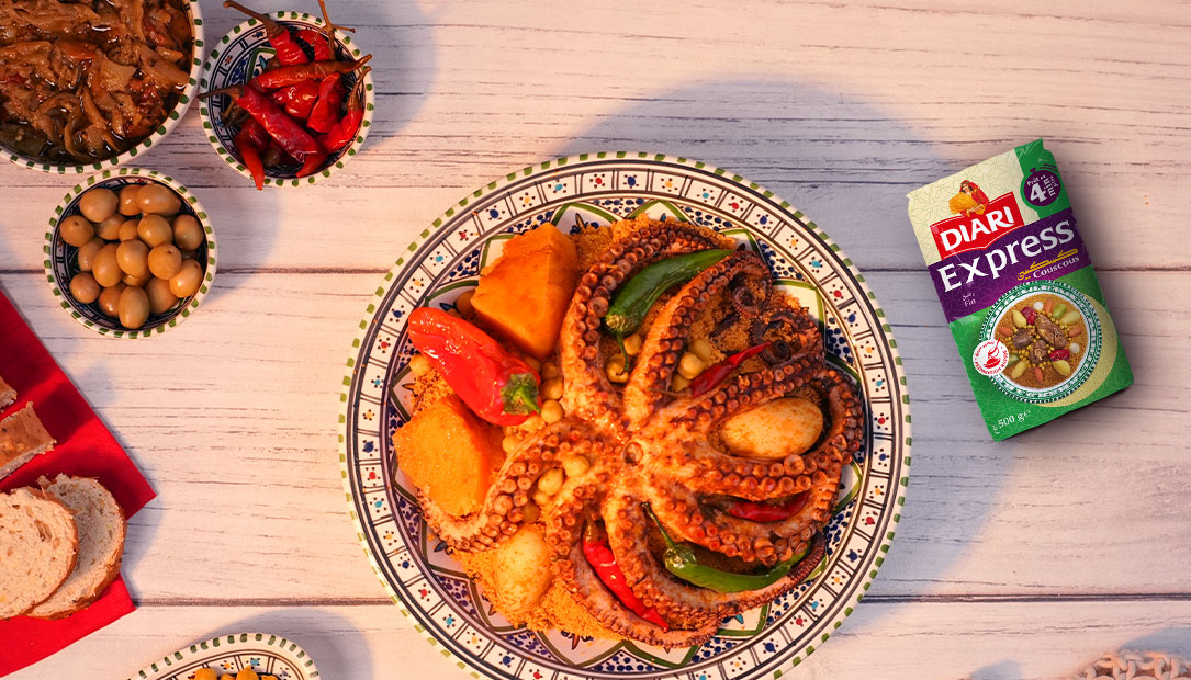 Recette : Couscous Diari Express au poulpe
