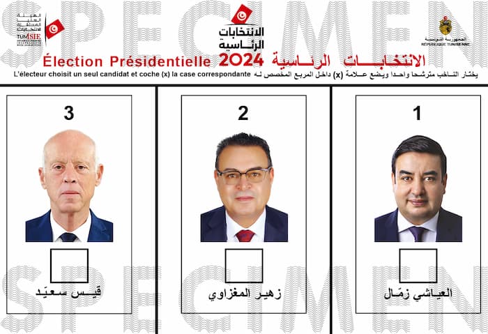 Présidentielle 2024: L’ISIE présente le bulletin de vote
