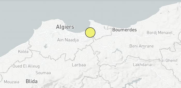 Alger: Une secousse tellurique de magnitude de magnitude 3,1