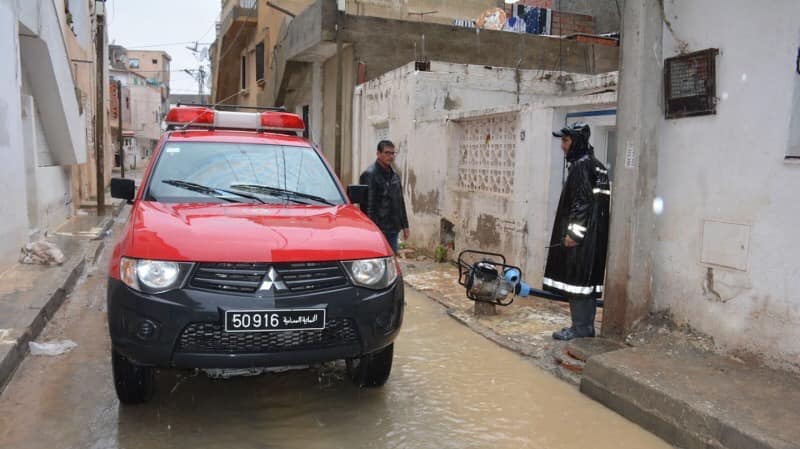 Intempéries: 31 interventions de la protection civile dans six gouvernorats