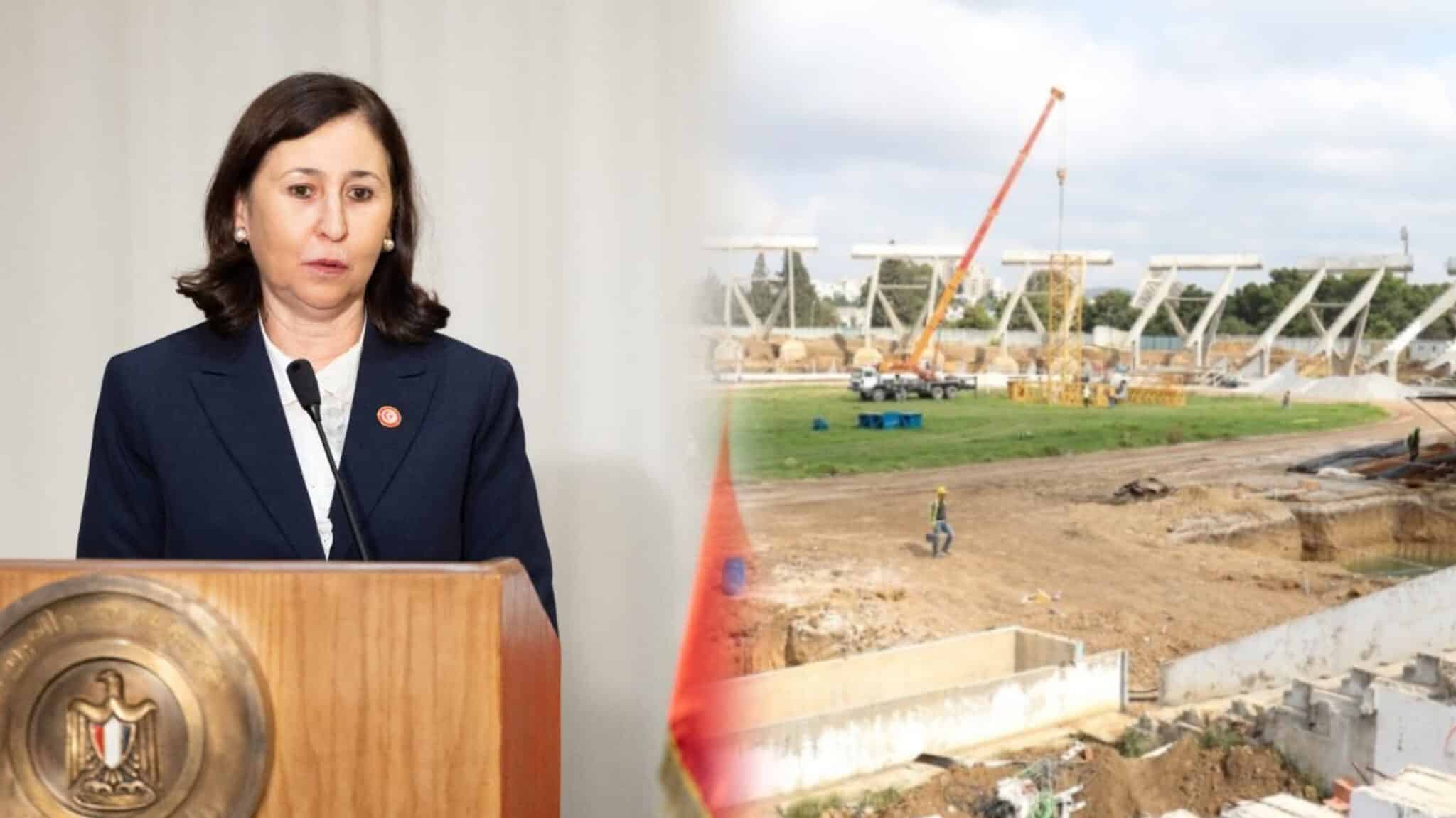 La cheffe du gouvernement : Les travaux de construction du stade d’El ...